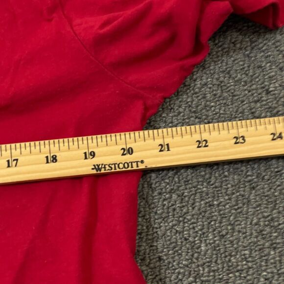 True Religion Shirt Mens Size Large L Black Red Short Sleeve T Tee Pullover Flaw - Picture 10 of 11